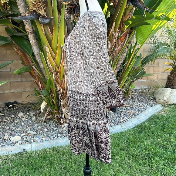 Veronica Beard Makai Print Boho Smocked Mini Dress Size 6 - Picture 12 of 15
